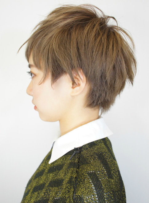 ショートヘア アッシュベージュのショートボブ Gokan Omotesando の髪型 ヘアスタイル ヘアカタログ 21夏 秋