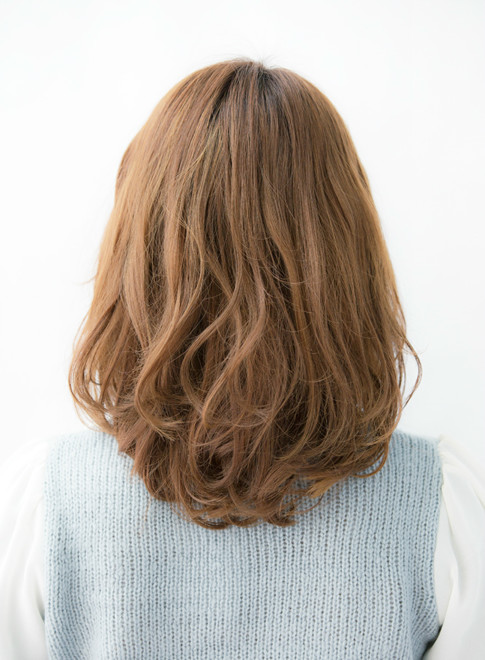 ミディアム 手間なし簡単ふわふわパーマ2015 Laf From Gardenの髪型