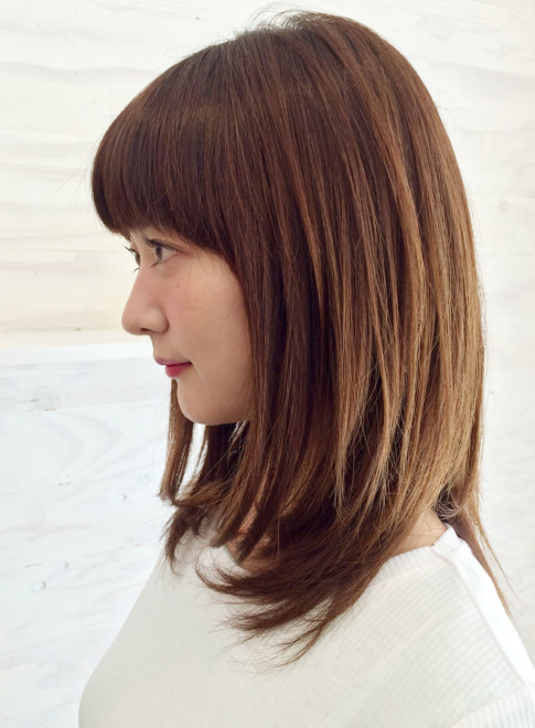 ミディアム Honey 有村架純風小顔レイヤー Honey Omotesando の髪型 ヘアスタイル ヘアカタログ 21春夏