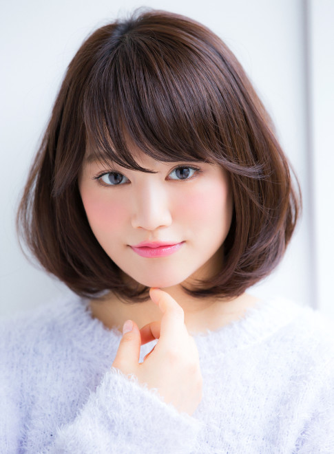 ミディアム 大人可愛いカジュアルフェミニンﾎﾞﾌﾞ Garden Aoyamaの髪型 ヘアスタイル ヘアカタログ 21秋冬