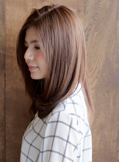 ミディアム ナチュラルワンカール 縮毛矯正にも Afloat Japanの髪型 ヘアスタイル ヘアカタログ 21春夏