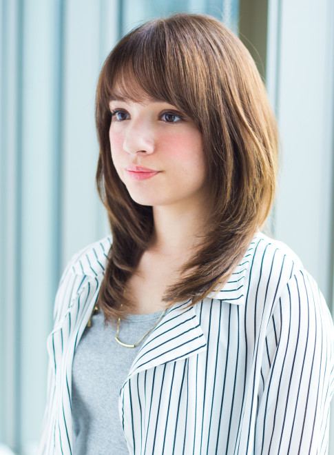 ミディアム ひし形ワンカールパーマ Afloat Japanの髪型 ヘアスタイル ヘアカタログ 21春夏