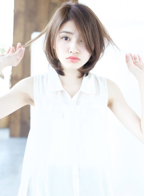 ミディアム 春のハイレイヤー 縮毛矯正 Afloat Japanの髪型 ヘア