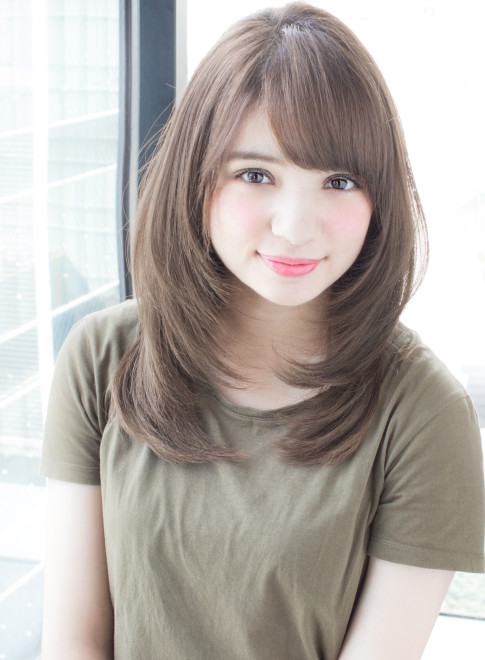 ミディアム Afloat明日香のひし形セミロング Afloat Japanの髪型