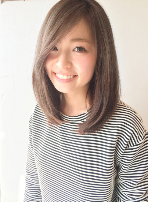 ミディアム 髪質改善ツヤストレート 縮毛矯正 Afloat Japanの髪型