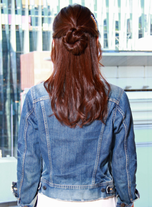 ロング カジュアルハーフアップ Laf From Gardenの髪型 ヘアスタイル