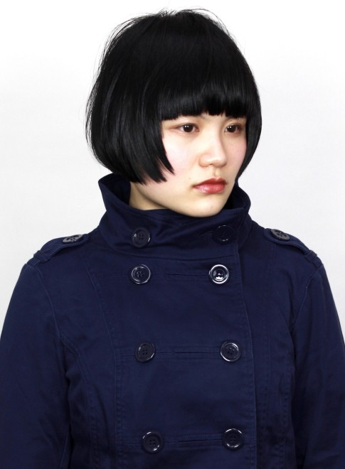 ボブ ショートバングの個性的な黒髪ショートボブ Gokan Omotesando の髪型 ヘアスタイル ヘアカタログ 2020秋冬