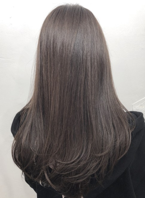 ロング 秋カラー ラベンダーグレージュ Hair Studio Barrettaの髪型