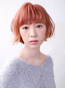 オレンジ ピンク 髪色 画像あり の髪型 ヘアスタイル ヘアカタログ情報 21春夏