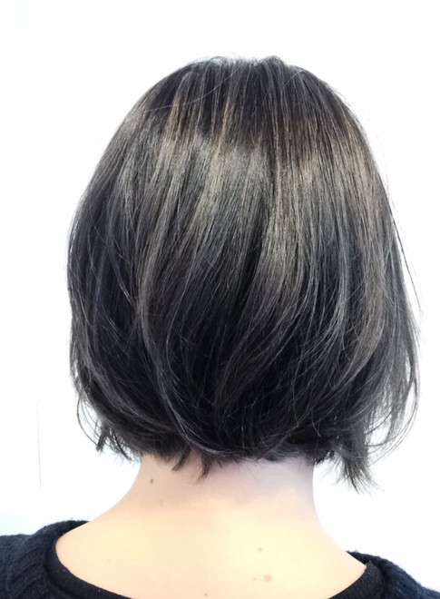 ボブ 3dカラー シルバーアッシュ Hair Produce Lapsetの髪型 ヘアスタイル ヘアカタログ 秋冬