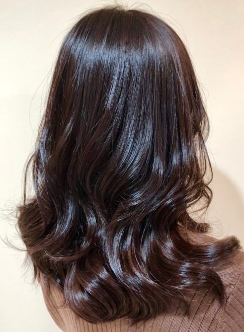 セミロング うるツヤブラウン系カラー Hair Salon Besの髪型 ヘアスタイル ヘアカタログ 21秋冬