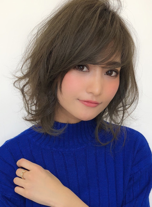 ミディアム 大人可愛い ひし形パーマスタイル Afloat Japanの髪型 ヘアスタイル ヘアカタログ 21春夏