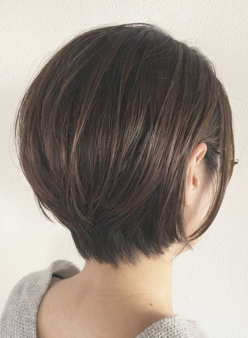 ショートヘア 30代40代50代 大人ショートボブ Hair Atelier Merの髪型