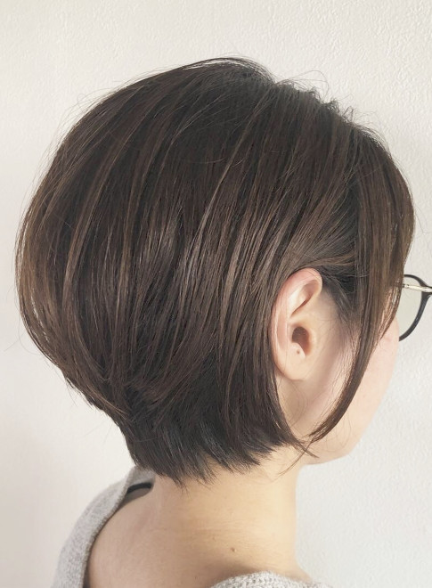 ショートヘア 30代40代50代 大人ショートボブ Hair Atelier Merの髪型