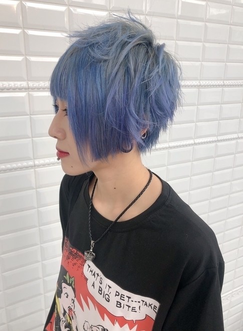 ショートヘア 個性的なカラーに挑戦したい方に Asch 檀渓通店の髪型 ヘアスタイル ヘアカタログ 21春夏