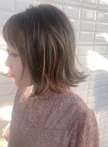 オレンジ メッシュ 髪色 画像あり の髪型 ヘアスタイル ヘアカタログ情報 21夏 秋