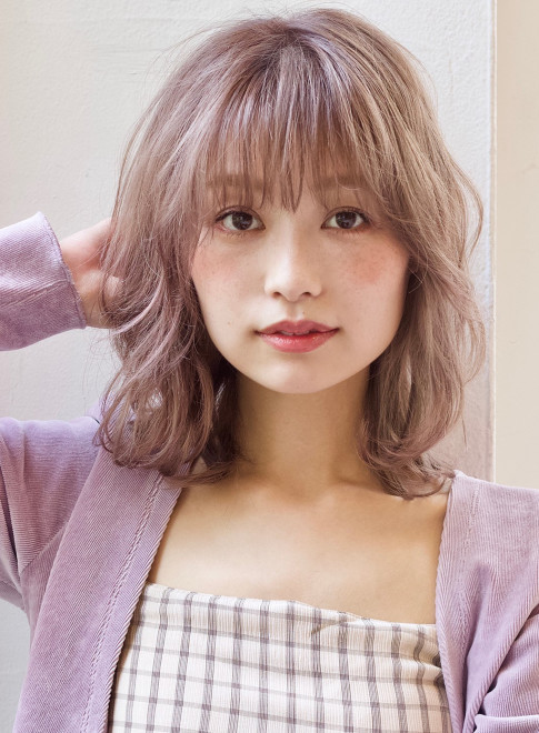 ミディアム ラベンダーミディ Ocean Tokyo Sunnyの髪型 ヘアスタイル