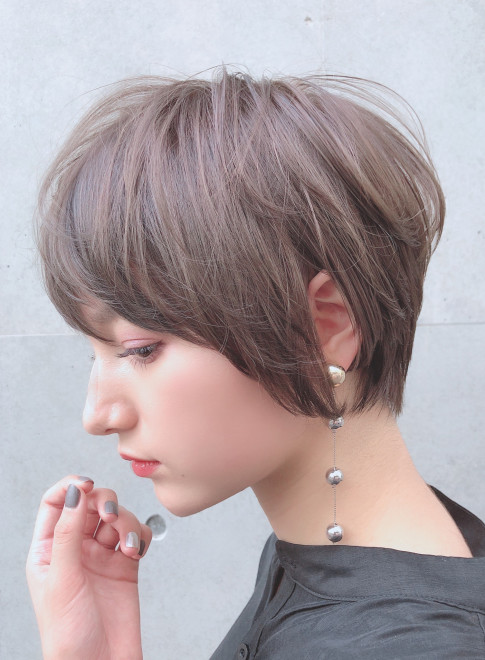 ショートヘア ワンサイドマッシュショート Le A 渋谷 渋谷桜丘の髪型