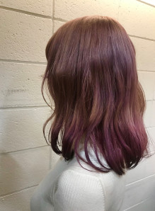グラデーション ピンク 髪色 画像あり の髪型 ヘアスタイル ヘアカタログ情報 秋冬
