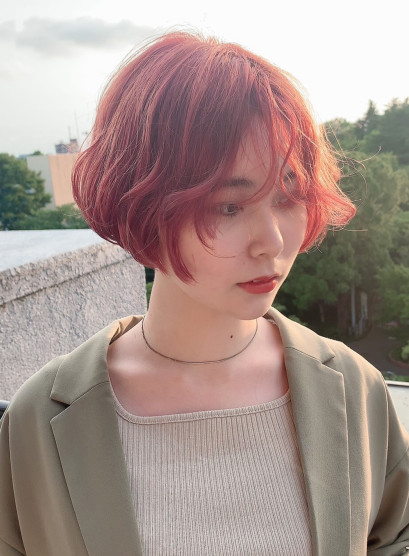 21春夏 今週１位のショート ショートボブ カラー 色味 レッド 赤の髪型は ヘアスタイルランキング ヘアカタログbeauty Navi 2ページ目