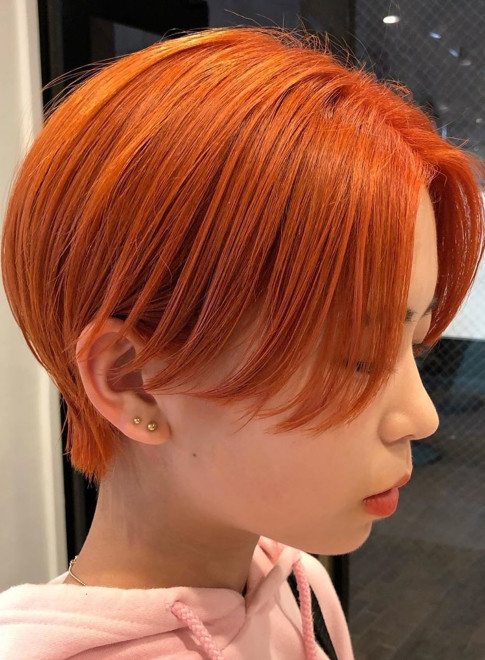 ショートヘア オレンジカラーショートカット Ocean Tokyo Sunnyの髪型 ヘアスタイル ヘアカタログ 21春夏
