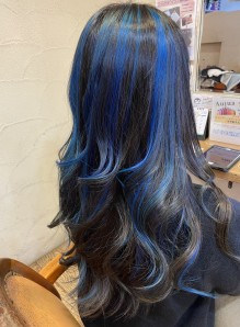ヘアカラー 青 画像あり の髪型 ヘアスタイル ヘアカタログ情報 21冬 春