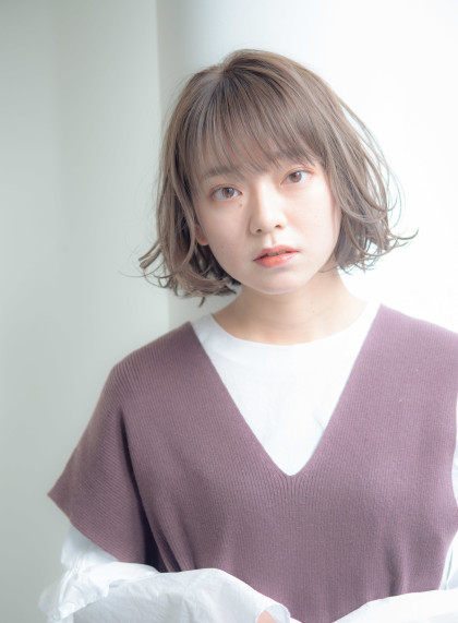 ボブ パーマ ゆるふわ 顔型 丸顔 の 21春夏 今人気no 1の髪型 ヘアスタイルは ヘアカタログbeauty Navi