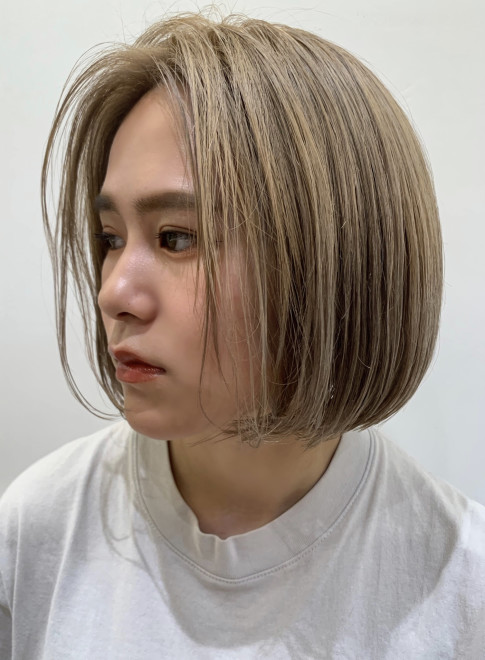 ボブ 大人の前髪なしボブ Beautrium 鎌倉小町の髪型 ヘアスタイル ヘアカタログ 22冬 春