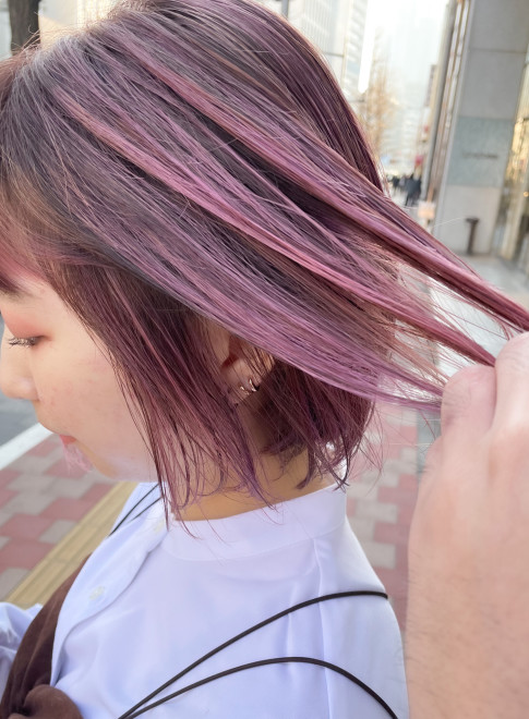 ボブ カラー 色味 ピンク の 21春夏 今人気no 1の髪型 ヘアスタイルは ヘアカタログbeauty Navi