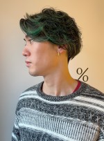 グリーン メンズ 髪色 画像あり の髪型 ヘアスタイル ヘアカタログ情報 21夏 秋