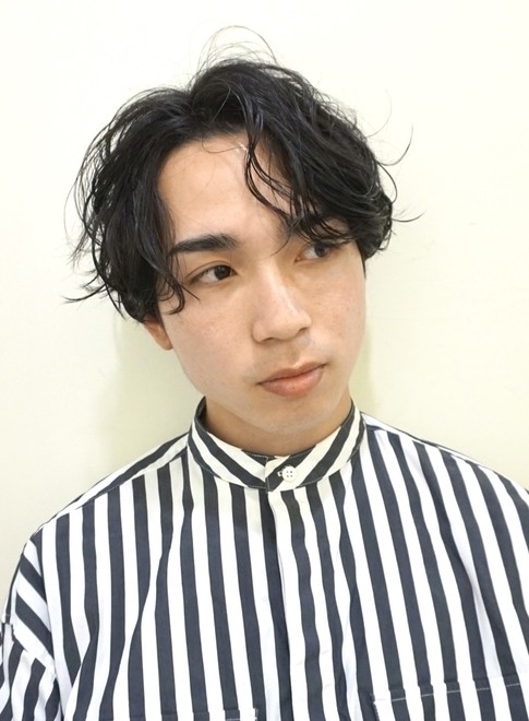 メンズ メンズショート パーマ アップバング Atelier Ittowaの髪型 ヘアスタイル ヘアカタログ 21春夏