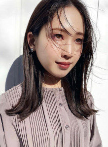 ヘア ロブ 丸顔 画像あり の髪型 ヘアスタイル ヘアカタログ情報 21夏 秋