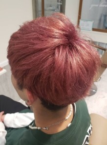 メンズ 赤 髪色 画像あり の髪型 ヘアスタイル ヘアカタログ情報 22秋冬